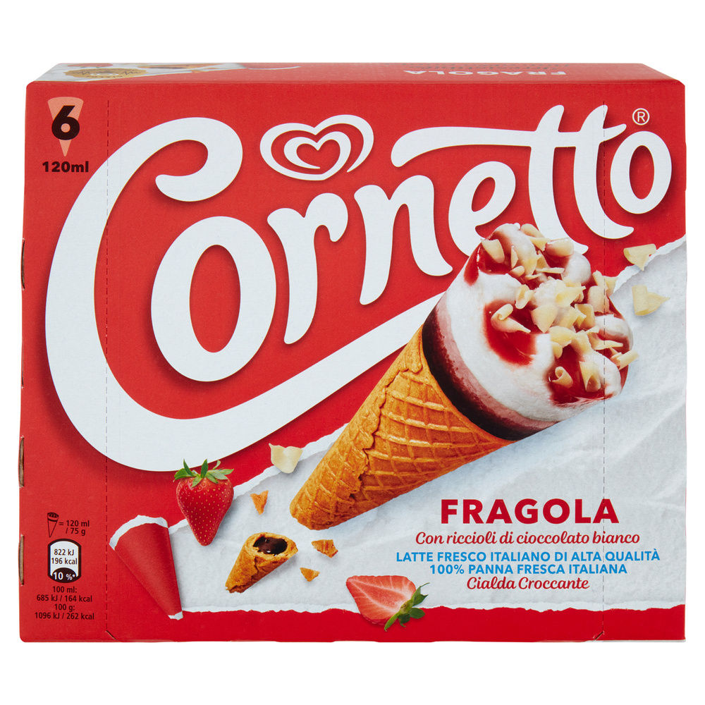 CORNETTO FRAGOLA ALGIDA SCATOLA PZ.6 G 450 - 5