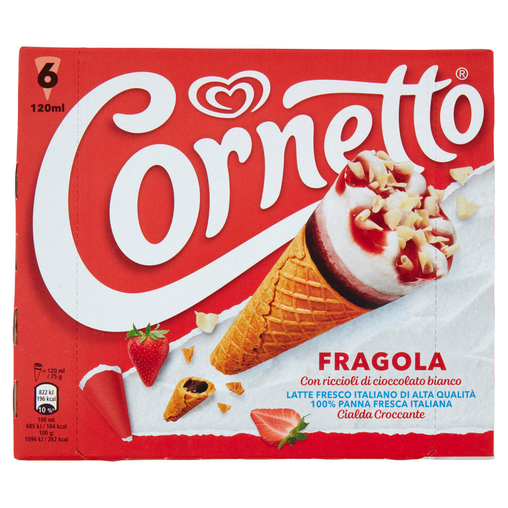 CORNETTO FRAGOLA ALGIDA SCATOLA PZ.6 G 450 - 4
