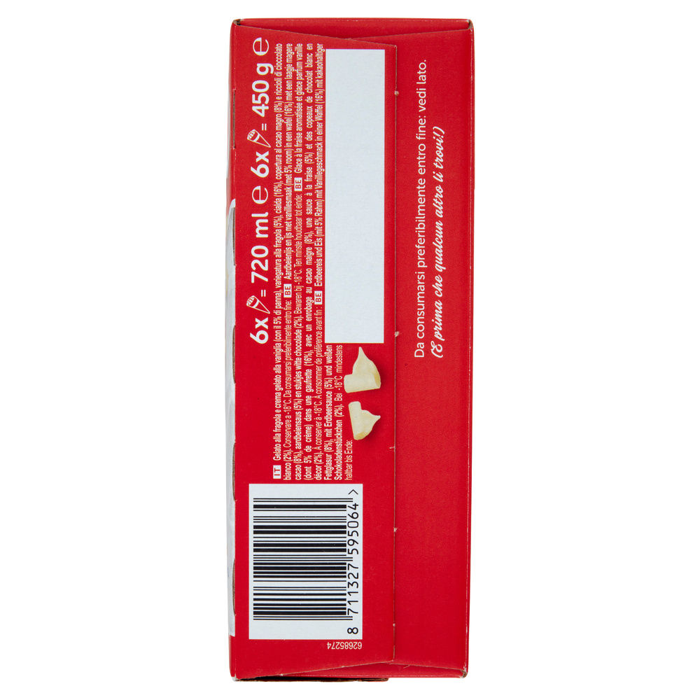 CORNETTO FRAGOLA ALGIDA SCATOLA PZ.6 G 450 - 7