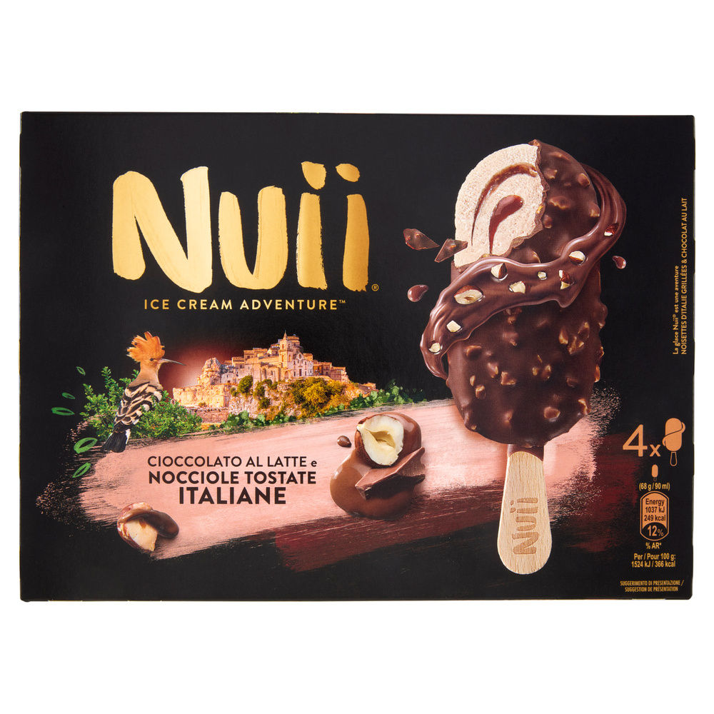 NUII CIOCCOLATO AL LATTE E NOCCIOLE TOSTATE ITALIANE X4 G 272 - 0
