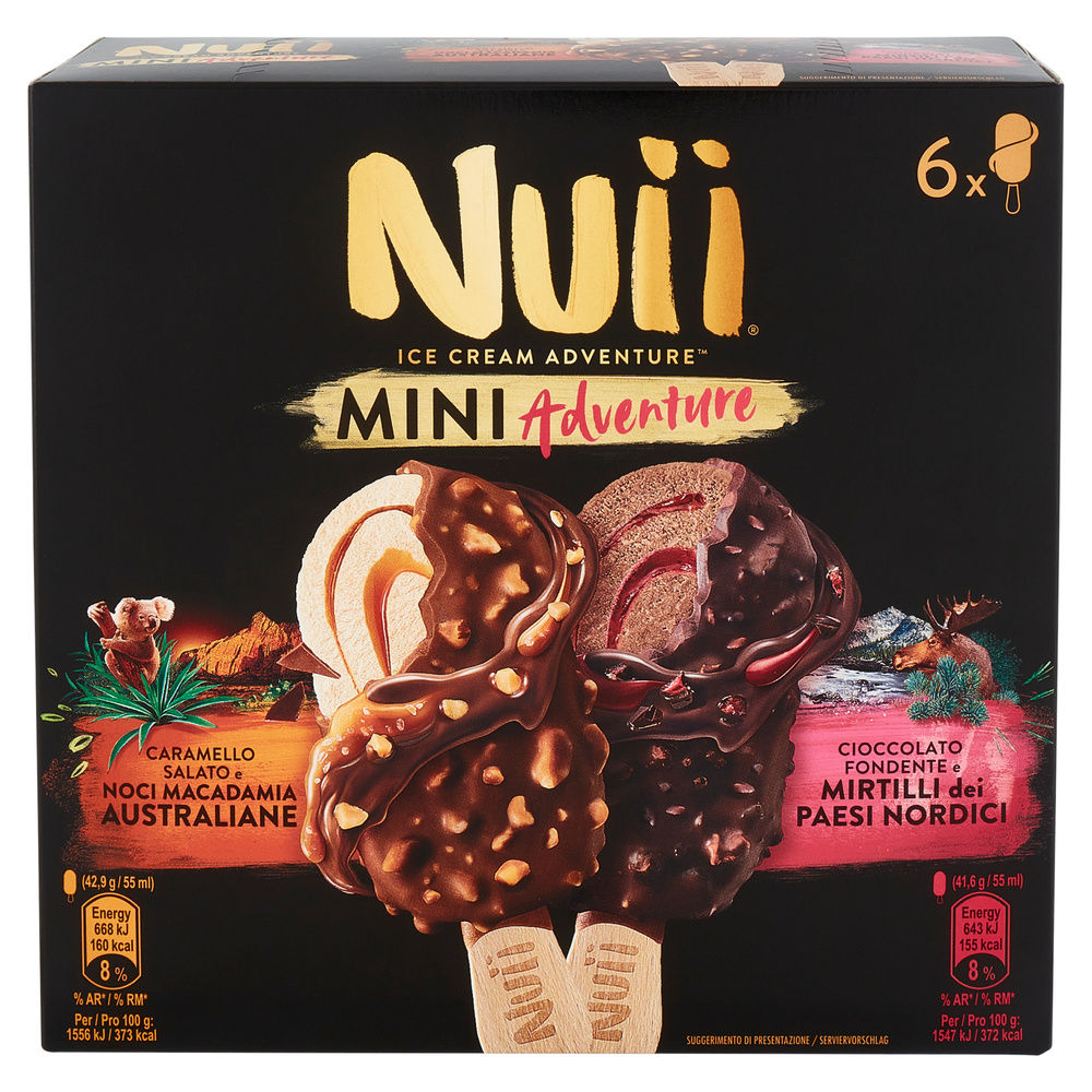 NUII MINI MIX CON CARAMELLO SALATO E CIOCCOLATO FONDENTE CON MIRTILLI X6 G 253 - 4