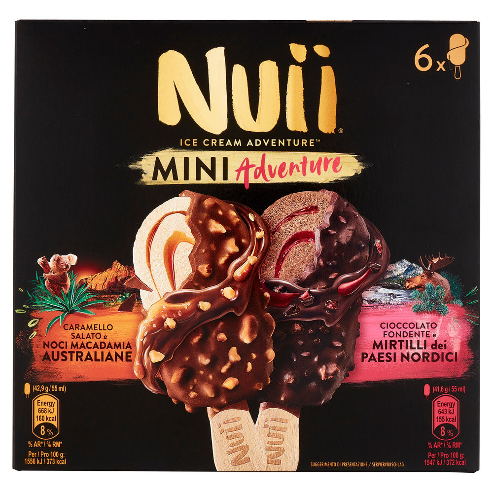 NUII MINI MIX CON CARAMELLO SALATO E CIOCCOLATO FONDENTE CON MIRTILLI X6 G 253 - 2