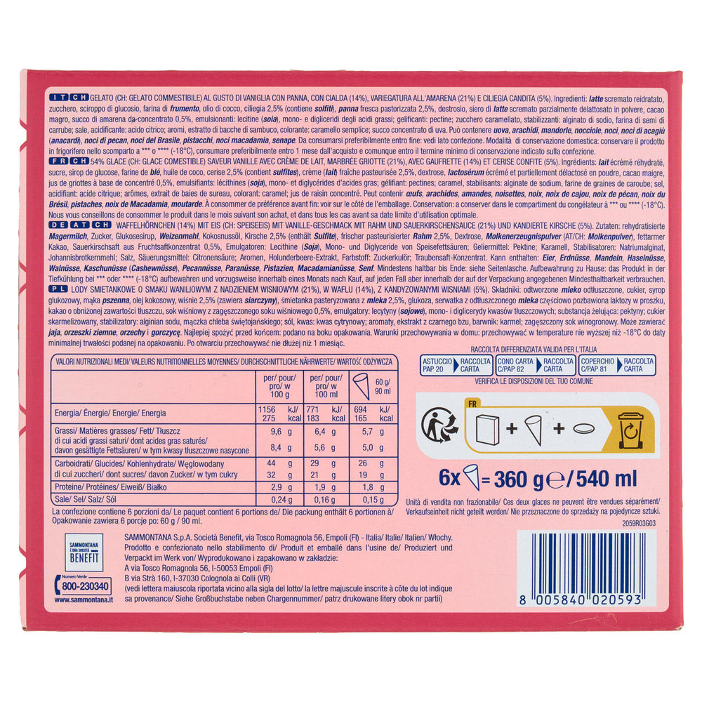 CONO 5 STELLE SAMMONTANA CILIEGIA X6 G 360 - 1