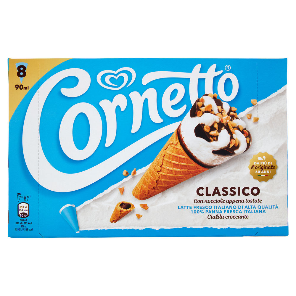 CORNETTO CLASSICO ALGIDA SCATOLA PZ.8 G 480 - 0