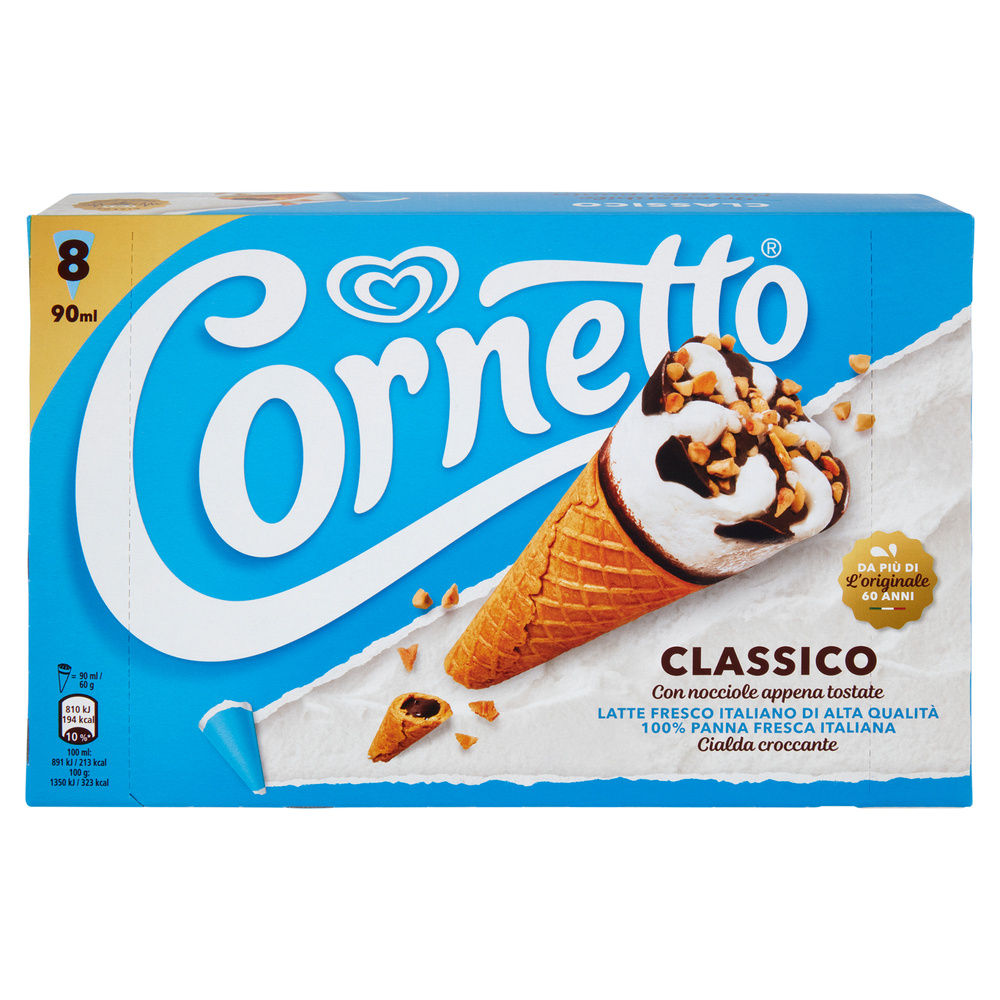 CORNETTO CLASSICO ALGIDA SCATOLA PZ.8 G 480 - 5