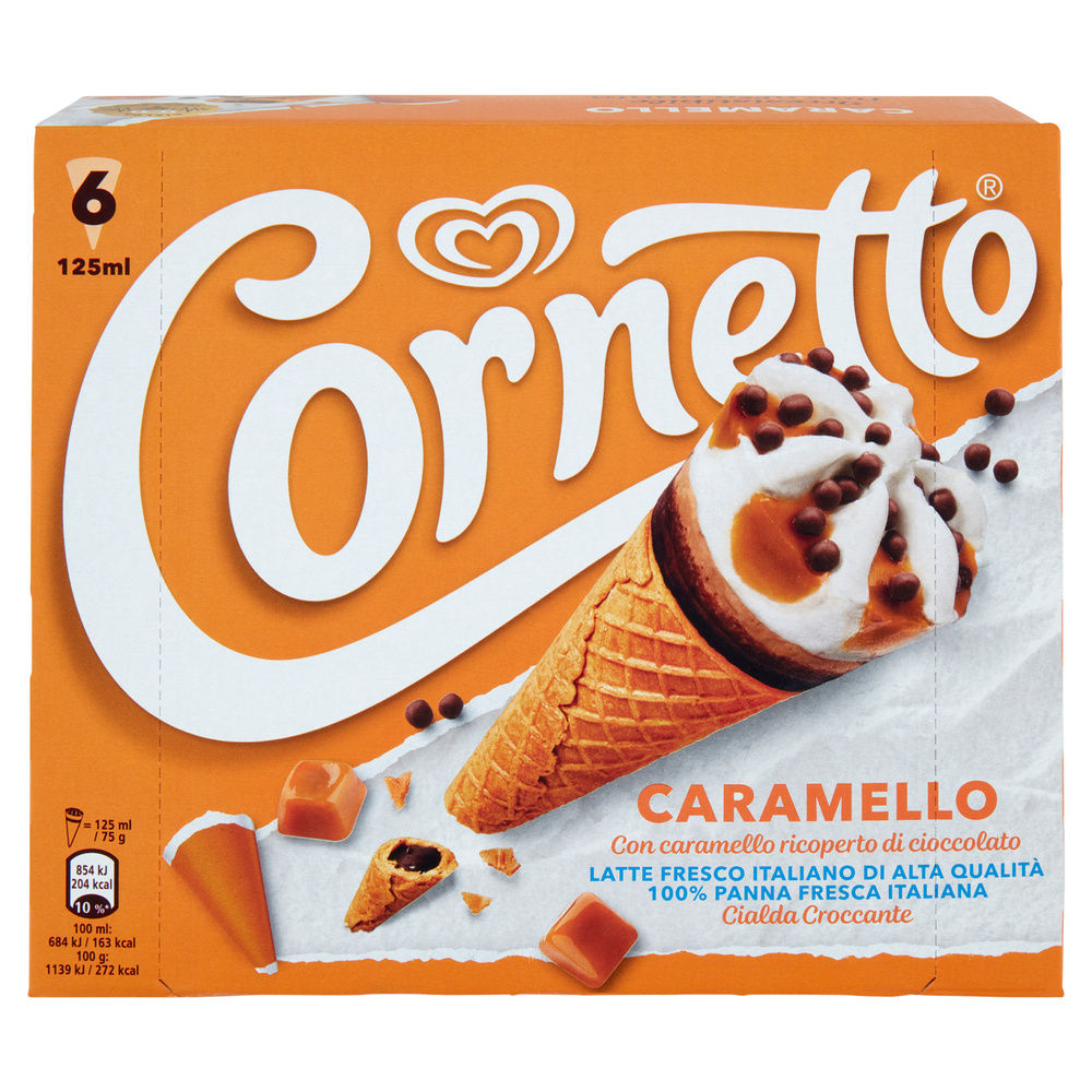CORNETTO CARAMELLO ALGIDA SCATOLA PZ.6 G 450 - 6