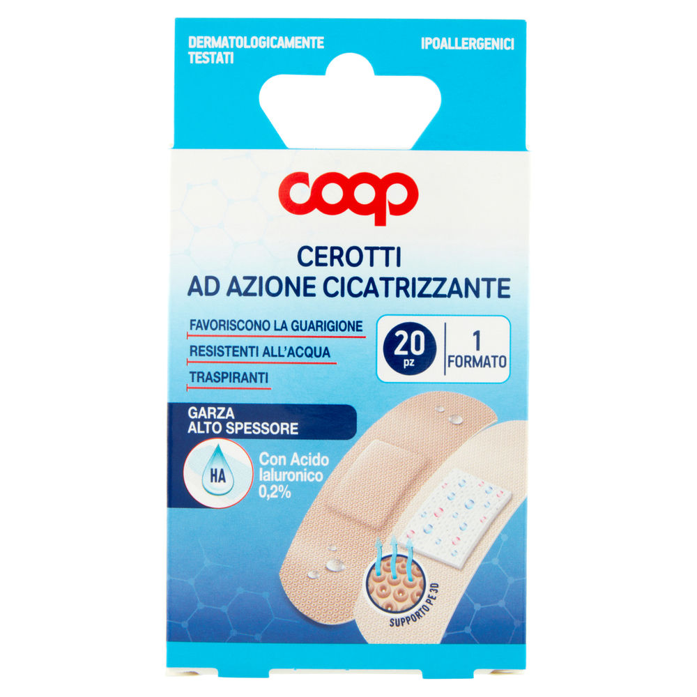 CEROTTI CICATRIZZANTI CON ACIDO IALURONICO COOP 7X2CM PZ 20 - 0