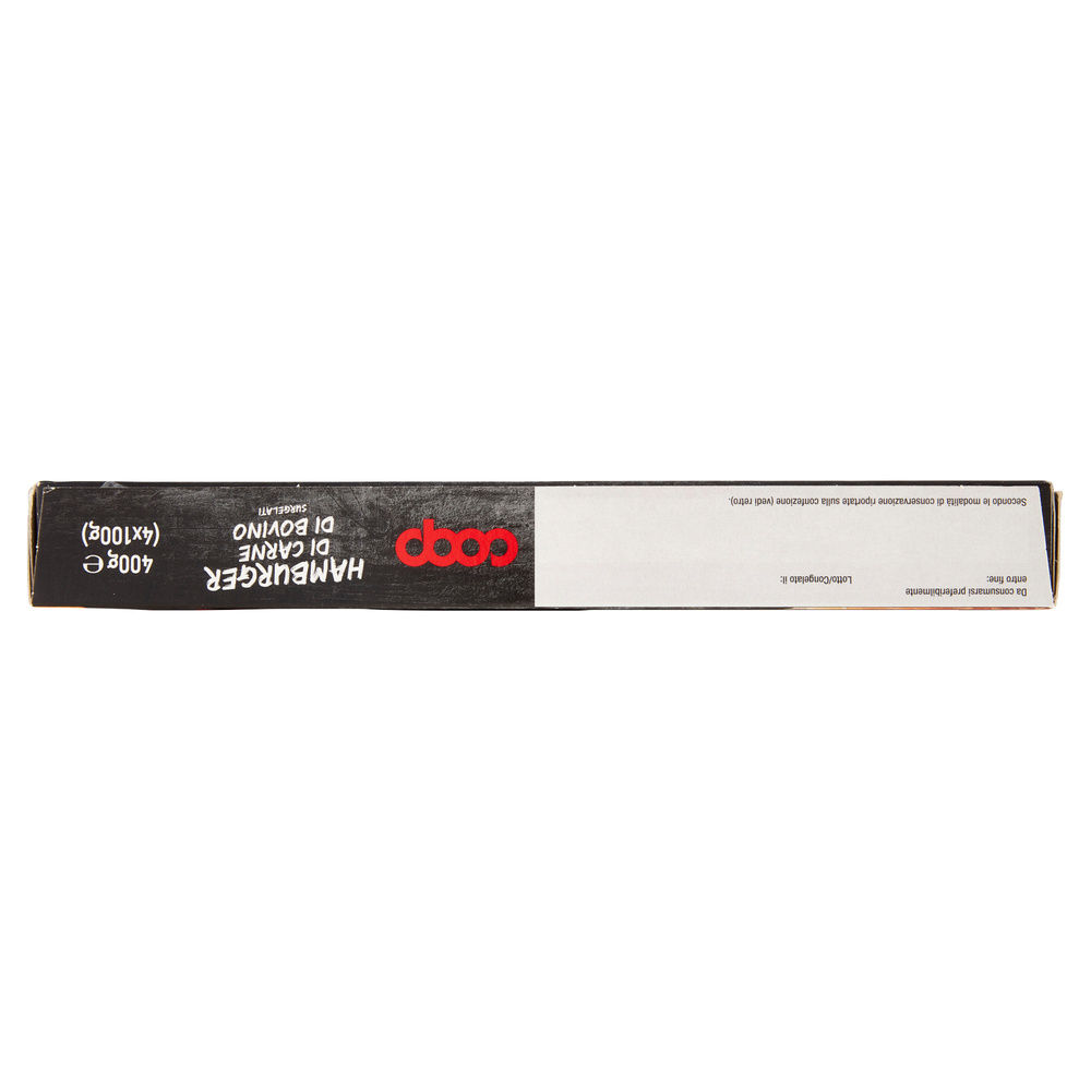 HAMBURGER DI CARNE DI BOVINO ORIGINE COOP SURG. G100X4PZ G 400 - 6
