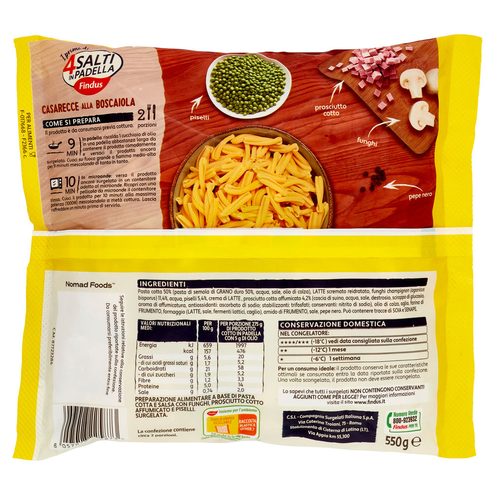 CASARECCE BOSCAIOLA 4 SALTI IN PADELLA G 550 - 1