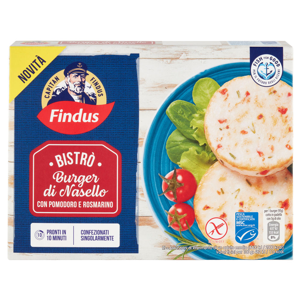 2 BURGER DI NASELLO CON POMODORO E ROSMARINO FINDUS G 190 - 3