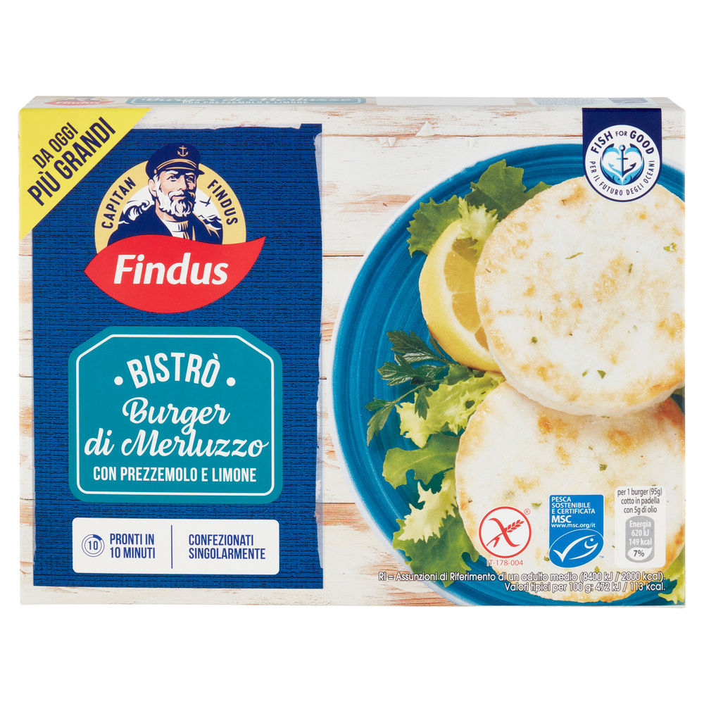 2 BURGER DI MERLUZZO CON PREZZEMOLO E LIMONE FINDUS G 190 - 6