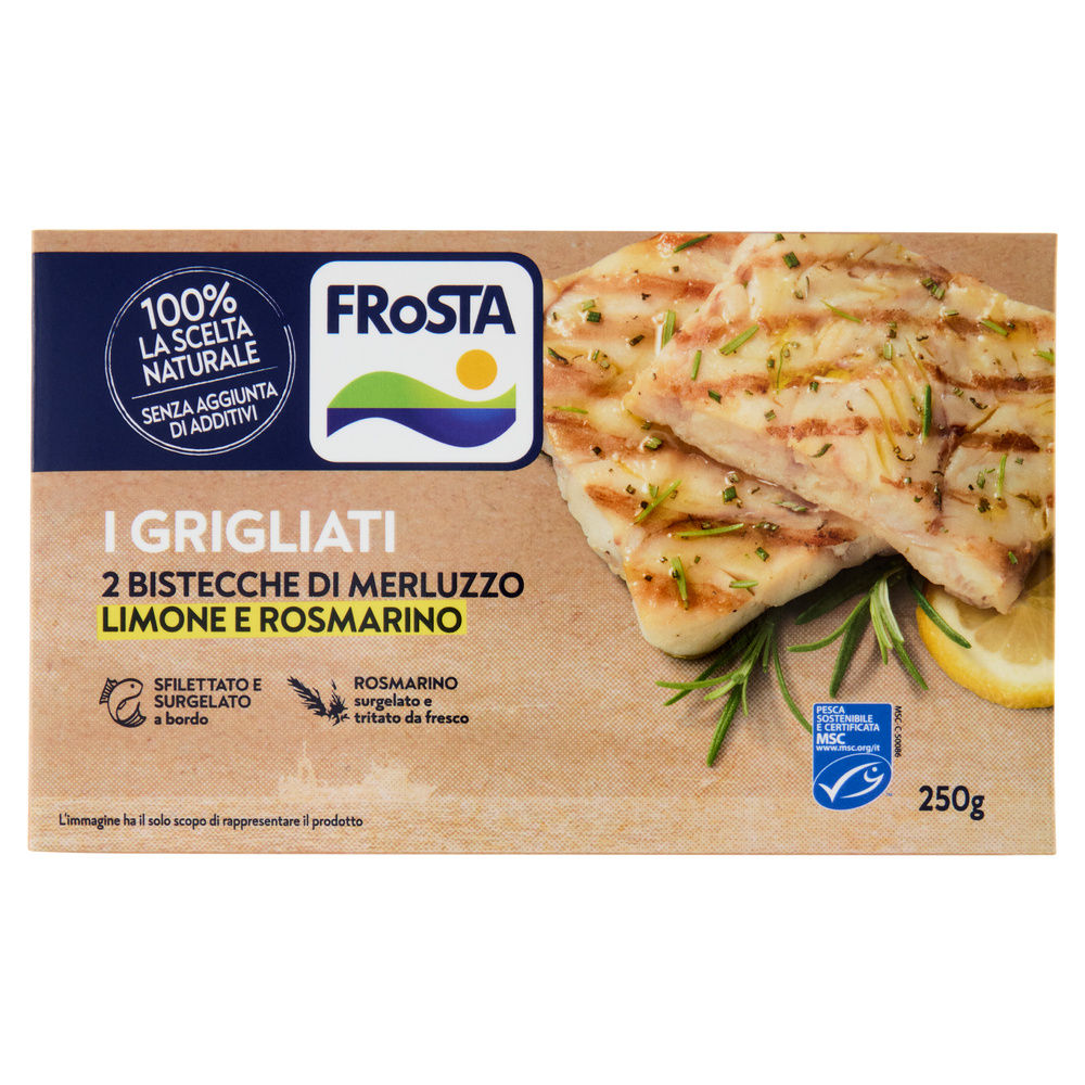 BISTECCA DI MERLUZZO GRIGLIATA LIMONE E ROSMARINO FROSTA G 250 - 0