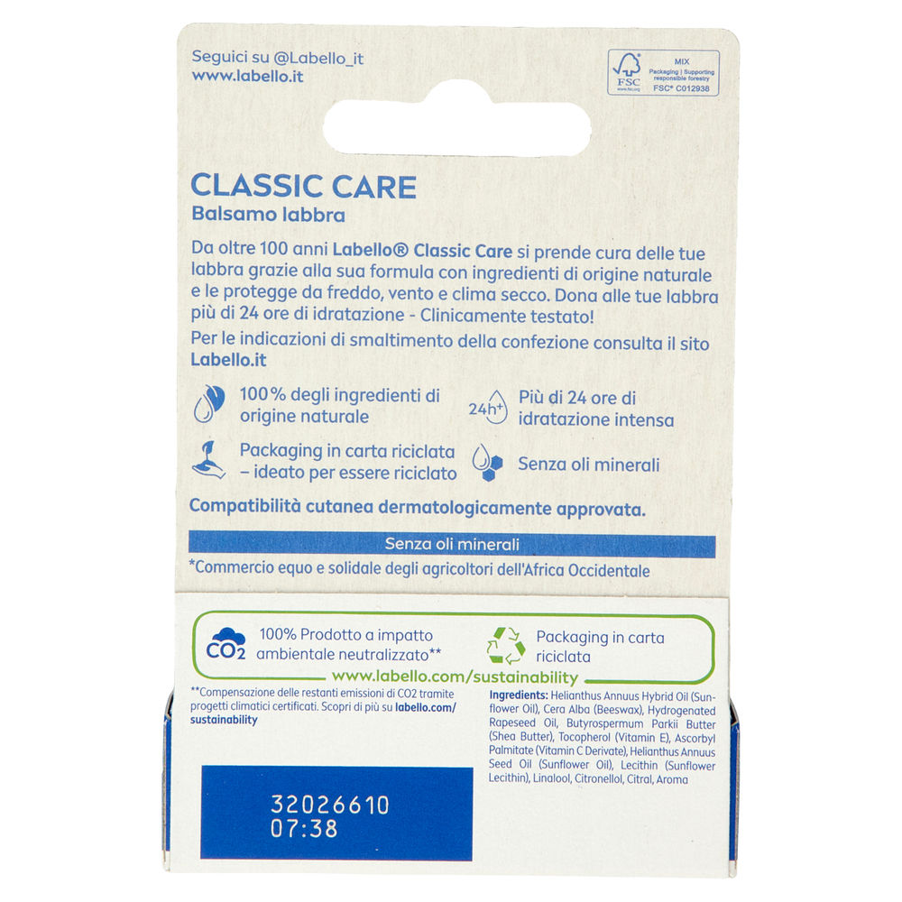 LABELLO BALSAMO LABBRA CLASSIC CARE ML 5,5 PZ.1 - 1