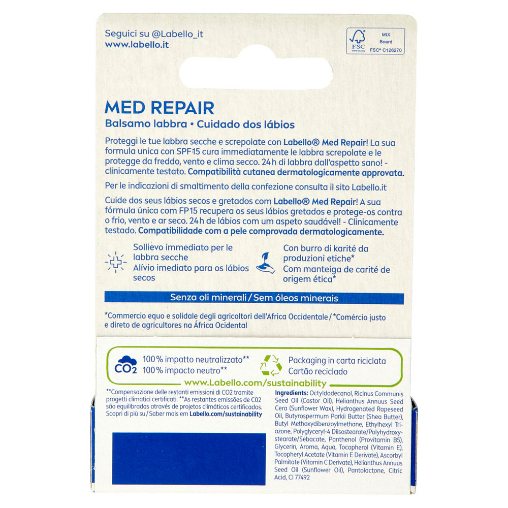 LABELLO BALSAMO LABBRA MED REPAIR SPF15 ML 5,5 PZ.1 - 1