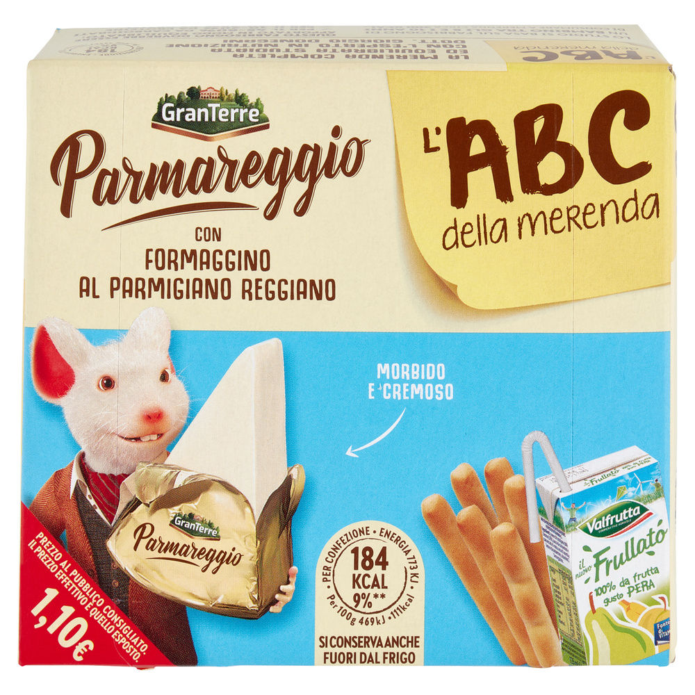 SNACK PARMAREGGIO L'ABC DELLA MERENDA (FORMAGGINI,GRISSINI,SUCCCO) PZ 1 - 7