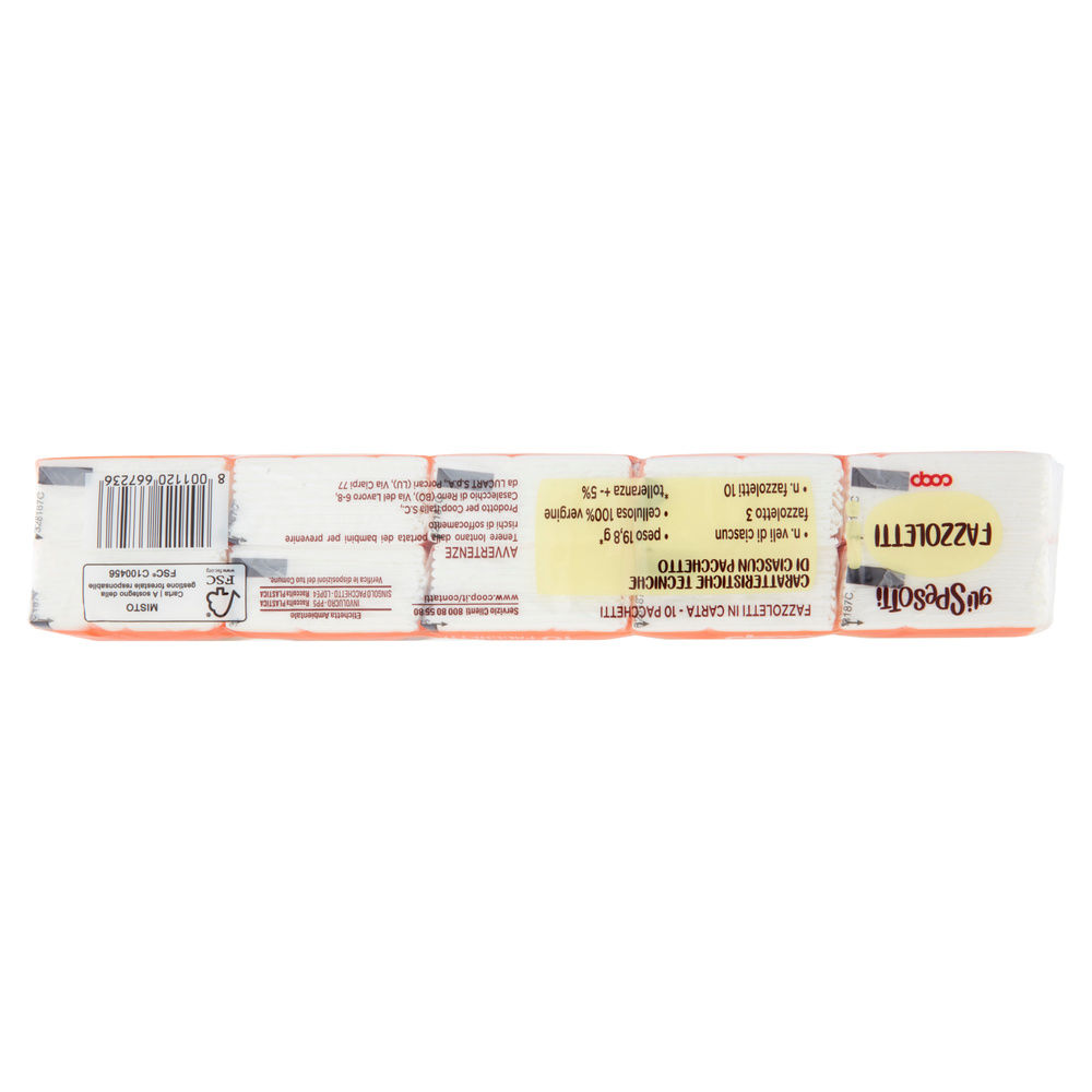 FAZZOLETTI DI CARTA GLI SPESOTTI COOP 3VELI FSC 10XPZ.10 - 7