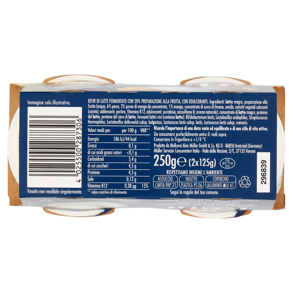 KEFIR PESCA E MANGO MULLER 2X125G - 7