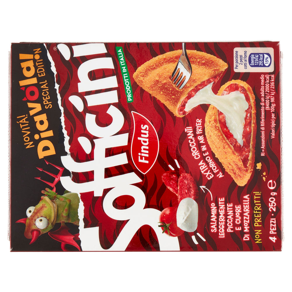 SOFFICINI DIAVOLA E MOZZARELLA FINDUS CARLETTO G 250 - 1