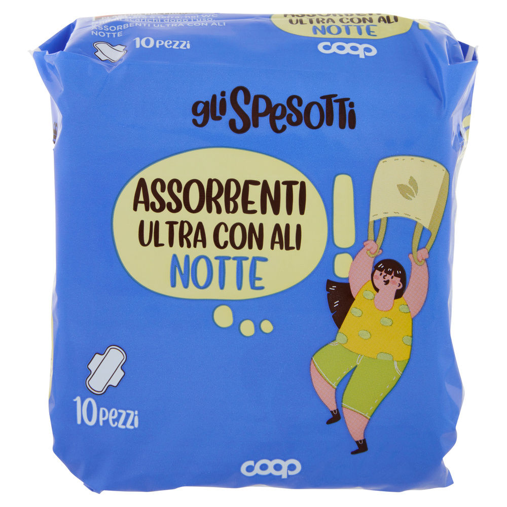 ASSORBENTI ULTRA NOTTE CON ALI GLI SPESOTTI COOP PZ.10 - 2