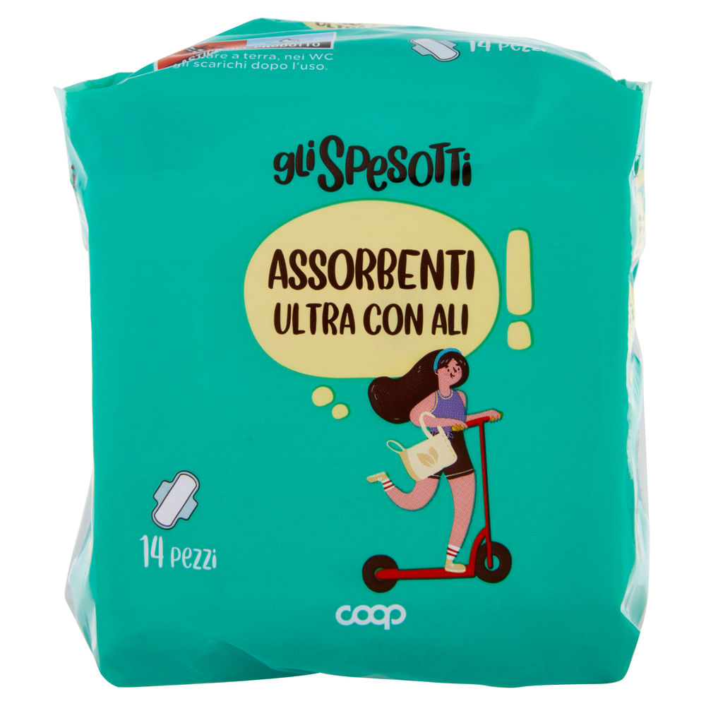 ASSORBENTI ULTRA GIORNO CON ALI GLI SPESOTTI COOP PZ.14 - 0