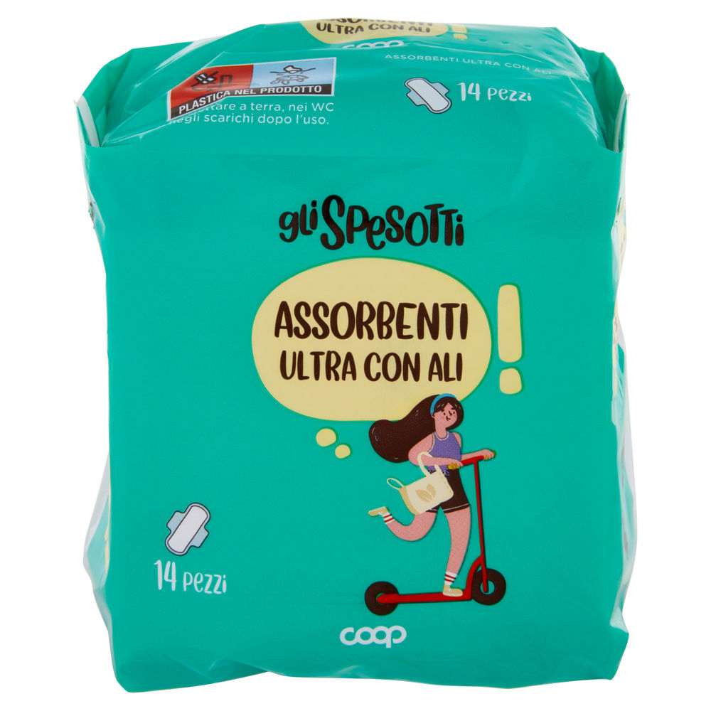 ASSORBENTI ULTRA GIORNO CON ALI GLI SPESOTTI COOP PZ.14 - 2