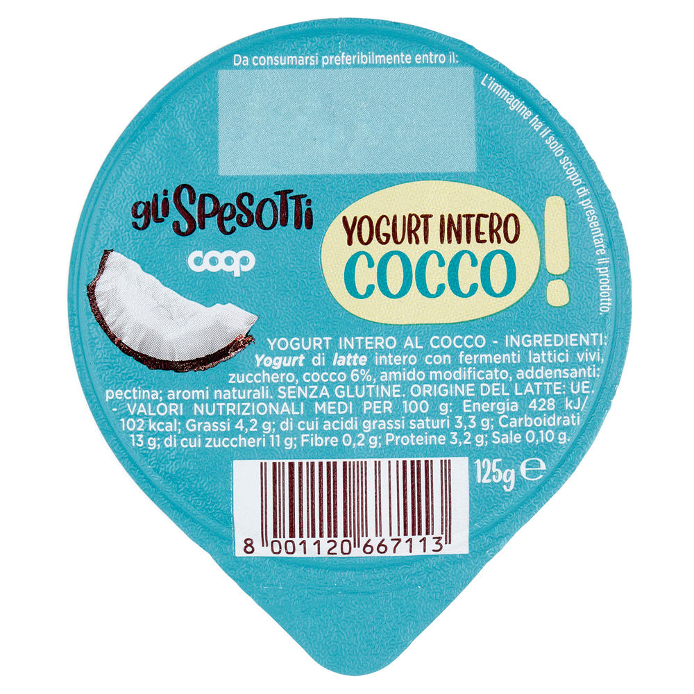 YOGURT INTERO COCCO GLI SPESOTTI COOP G 125 - 3