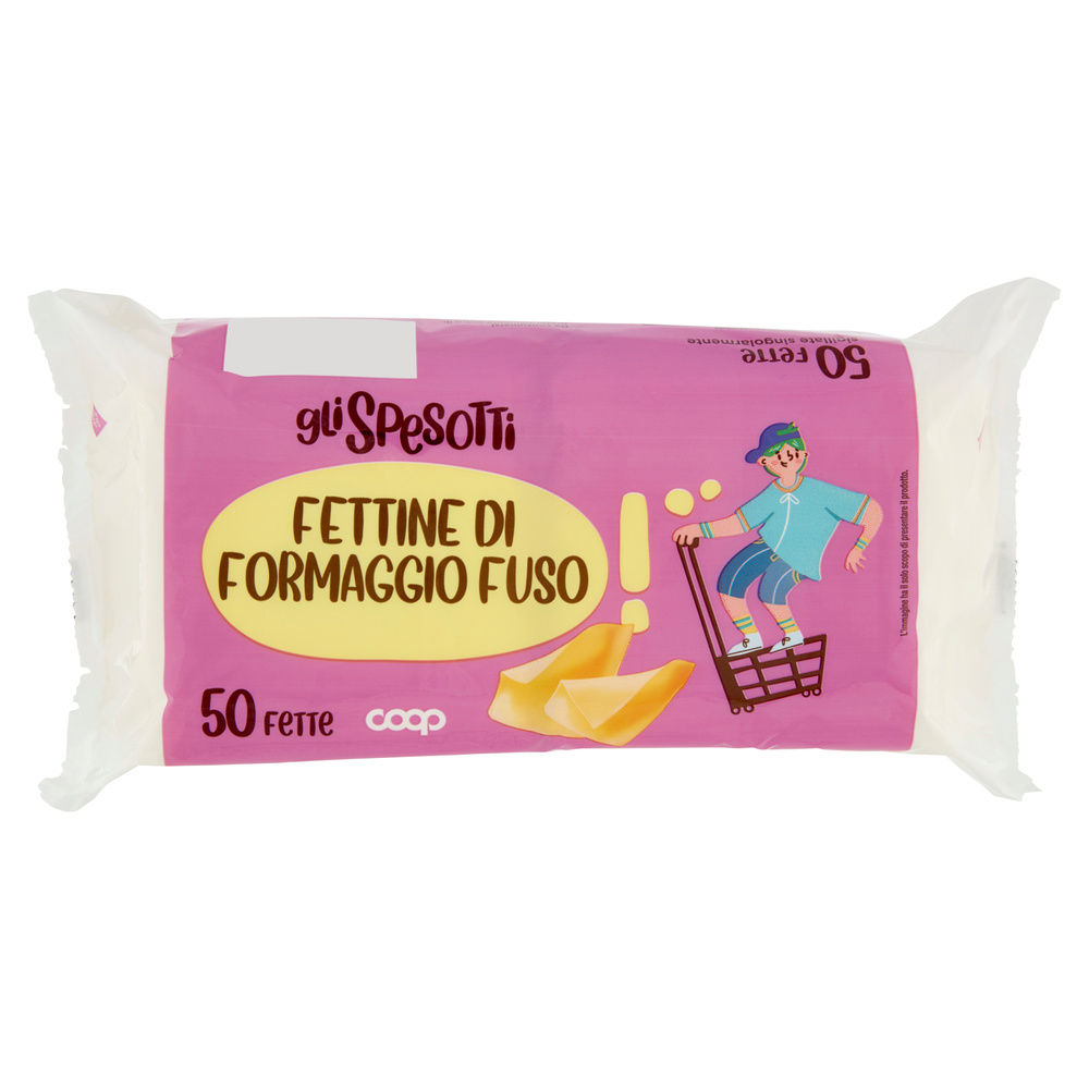 FETTINE DI FORMAGGIO FUSO GLI SPESOTTI COOP 50 FETTE KG 1 - 2