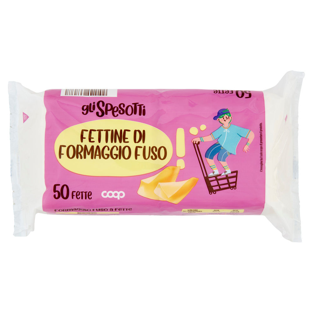 FETTINE DI FORMAGGIO FUSO GLI SPESOTTI COOP 50 FETTE KG 1 - 3