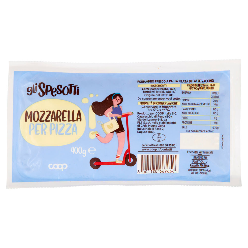 MOZZARELLA PER PIZZA GLI SPESOTTI COOP G 400 - 2