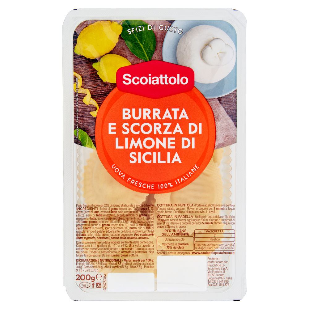 GIRASOLI BURRATA E SCORZA DI LIMONE SCOIATTOLO G 200 - 0