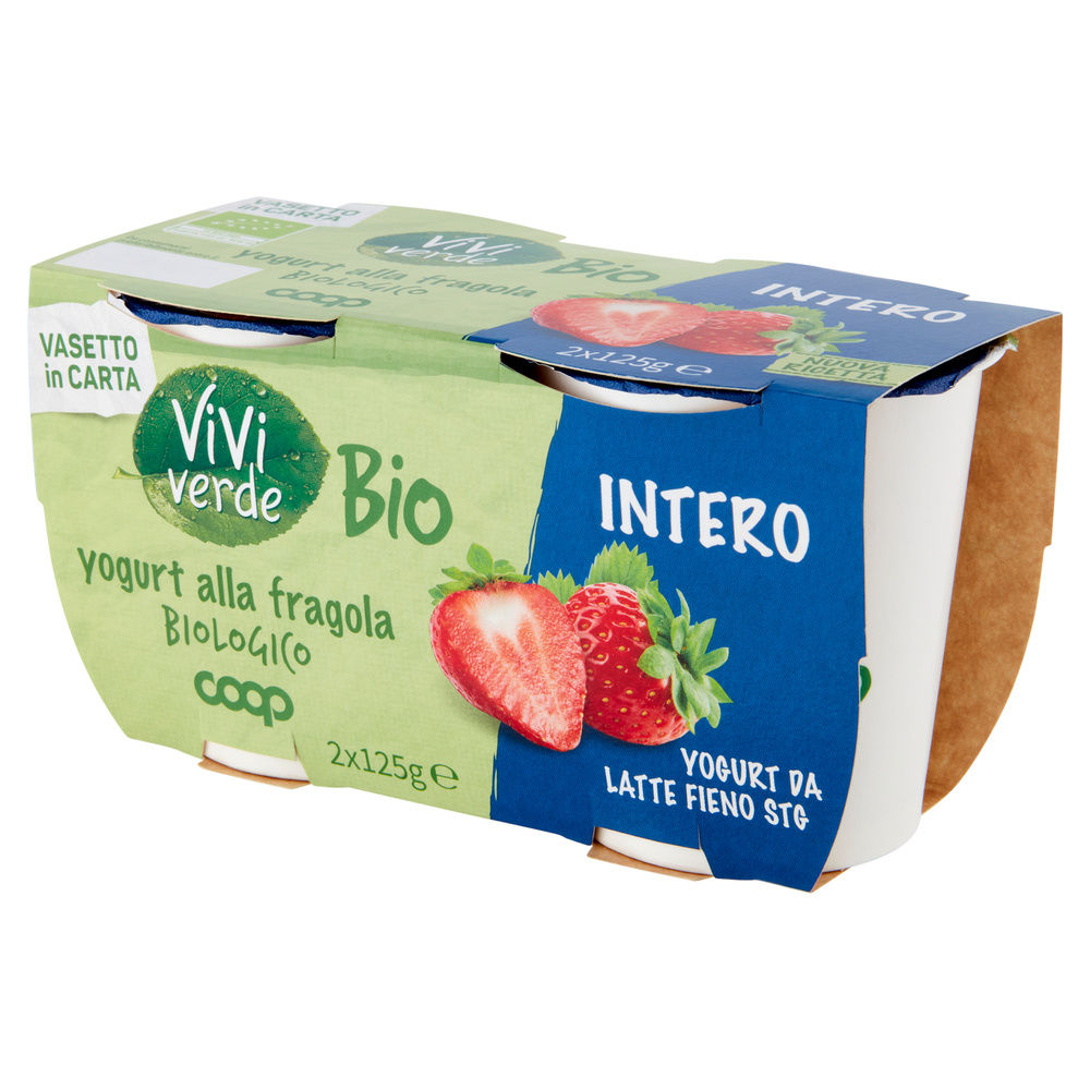 YOGURT INTERO BIO VIVI VERDE COOP FRAGOLA 2X125G - 8