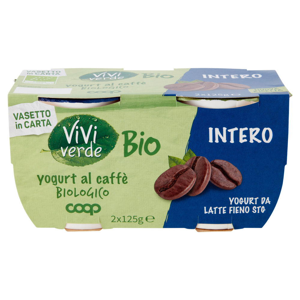 YOGURT INTERO BIO VIVI VERDE COOP CAFFE' 2X125G - 2