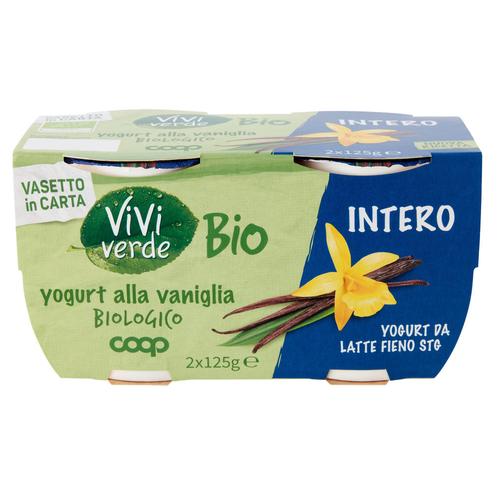 YOGURT INTERO BIO VIVIVERDE COOP VANIGLIA 2X125G - 2