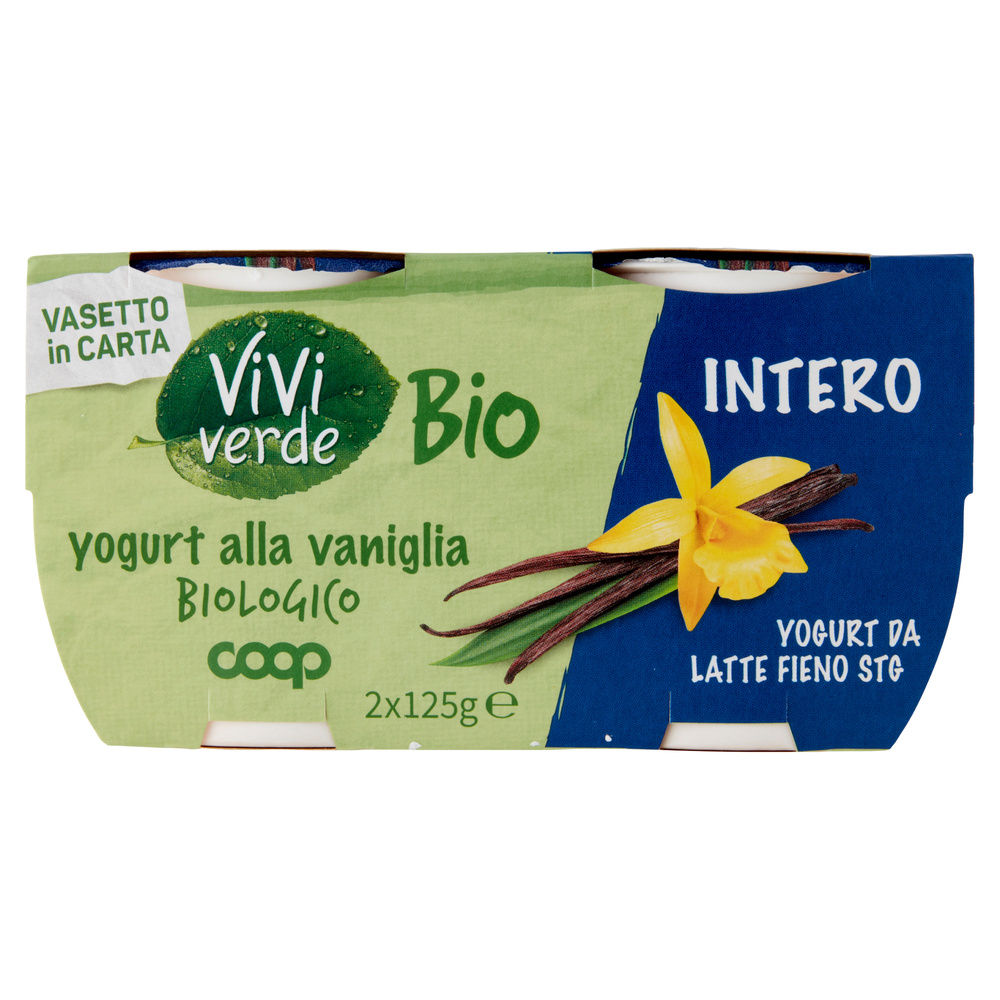 YOGURT INTERO BIO VIVIVERDE COOP VANIGLIA 2X125G - 3
