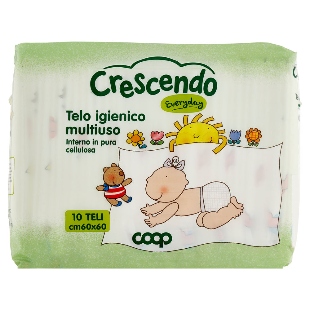Telo igienico coop crescendo 60x60cm everyday pz 10