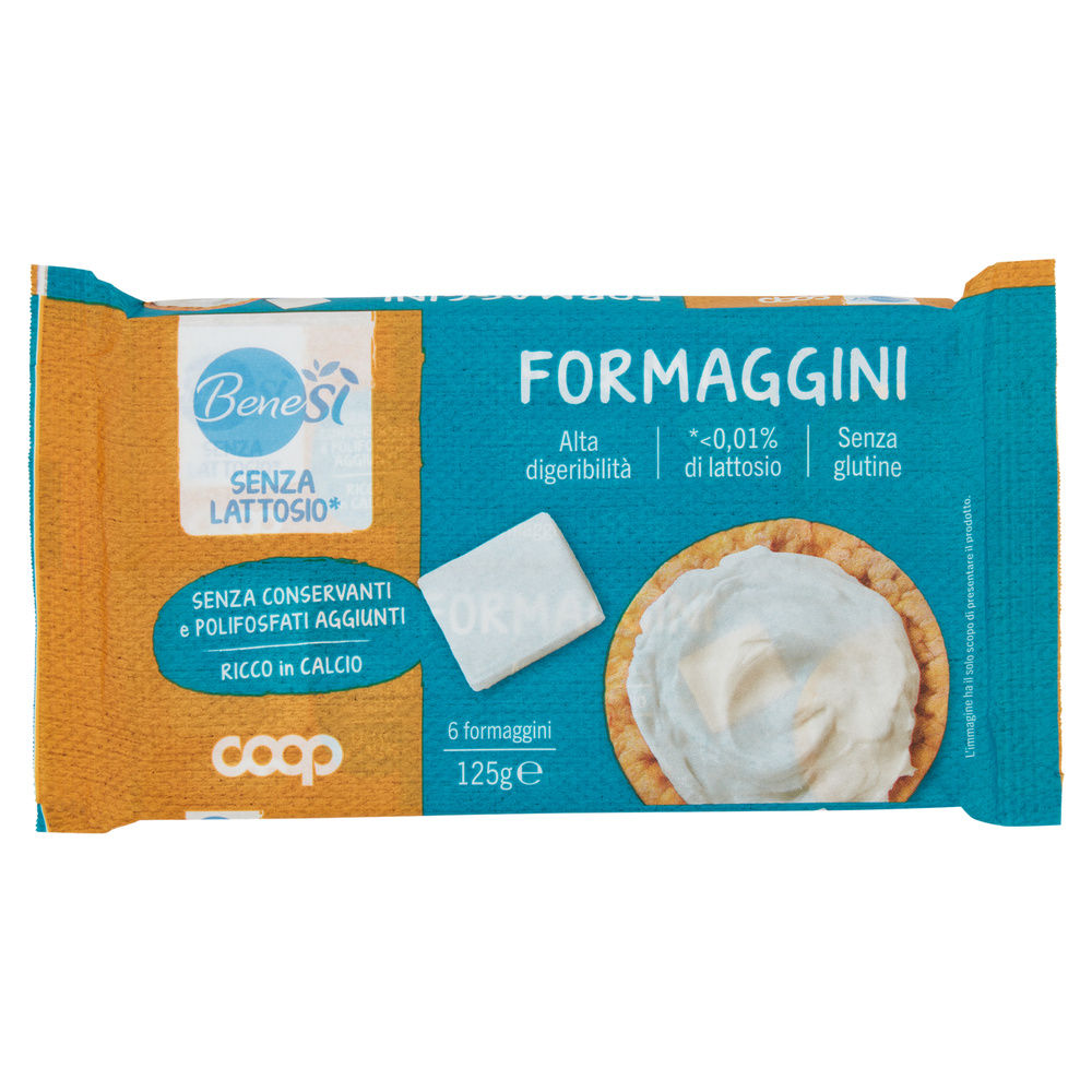 FORMAGGIO FUSO IN PORZIONI SENZA LATTOSIO BENE SÌ COOP G 125 - 4