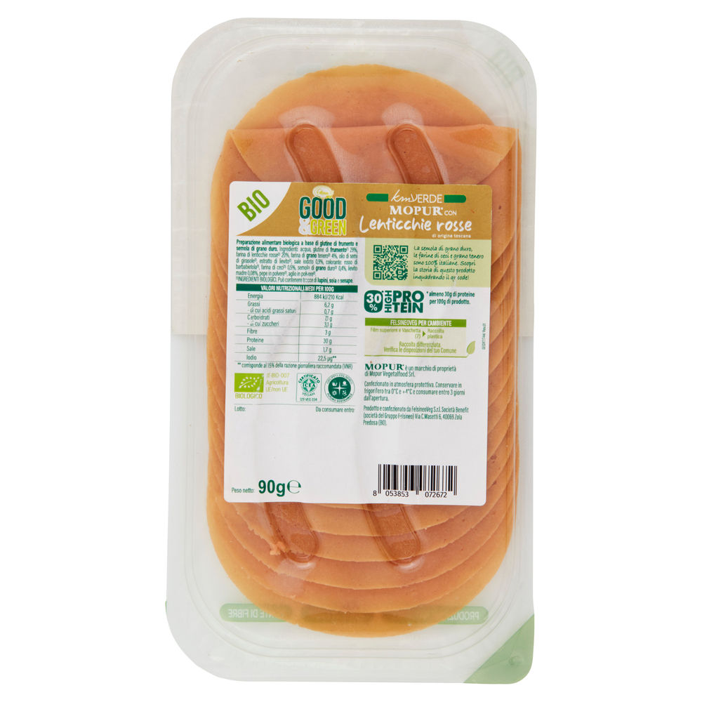 GOOD&GREEN KM VERDE LENTICCHIE ROSSE FELSINEO 90G - 1