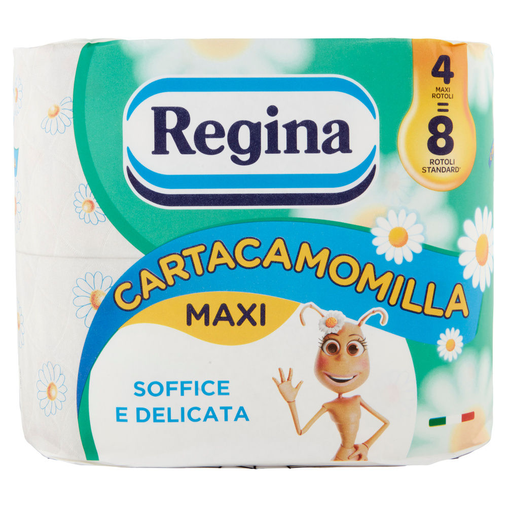 CARTA IGIENICA REGINA CARTACAMOMILLA 3VELI 300STRAPPI PZ.4 - 3