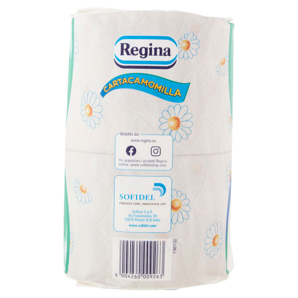 CARTA IGIENICA REGINA CARTACAMOMILLA 3VELI 300STRAPPI PZ.4 - 7