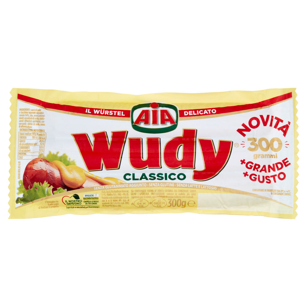 Wurstel di pollo wudy classico pz 3 g 300