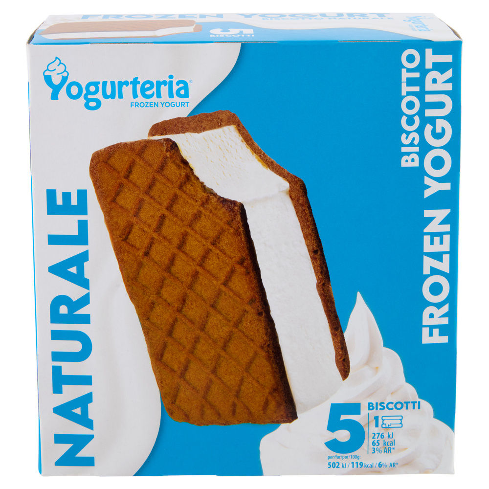 YOGURTERIA 5 BISCOTTI FROZEN YOGURT BIANCO SENZA LATTOSIO 275G NEW - 2