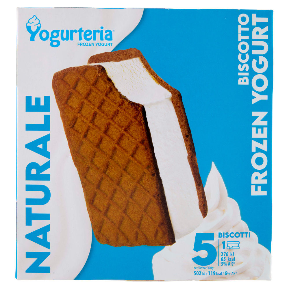 YOGURTERIA 5 BISCOTTI FROZEN YOGURT BIANCO SENZA LATTOSIO 275G NEW - 7