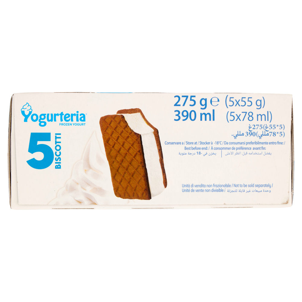 YOGURTERIA 5 BISCOTTI FROZEN YOGURT BIANCO SENZA LATTOSIO 275G NEW - 3