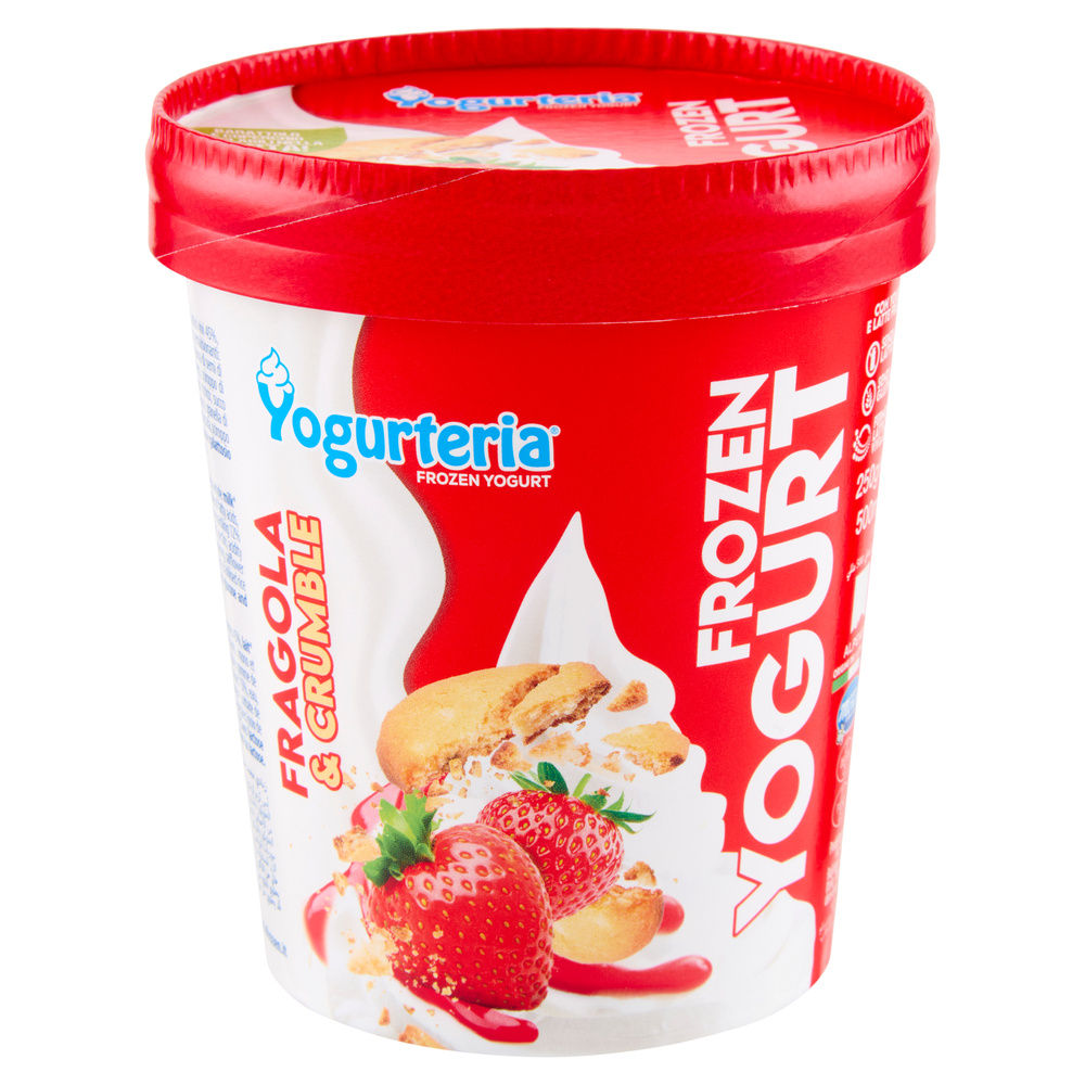 YOGURTERIA FROZEN YOGURT FRAGOLA CRUMBLE SENZA LATTOSIO 250G NEW - 7