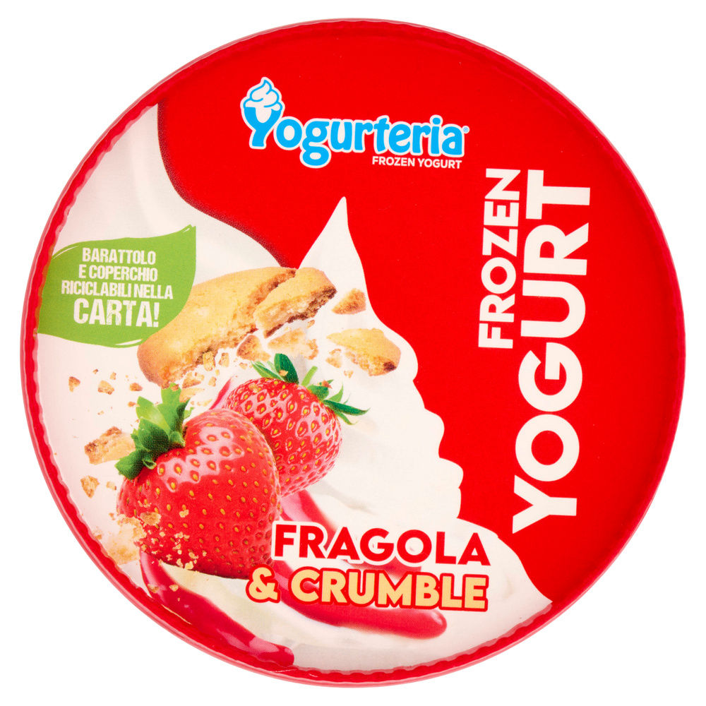 YOGURTERIA FROZEN YOGURT FRAGOLA CRUMBLE SENZA LATTOSIO 250G NEW - 3
