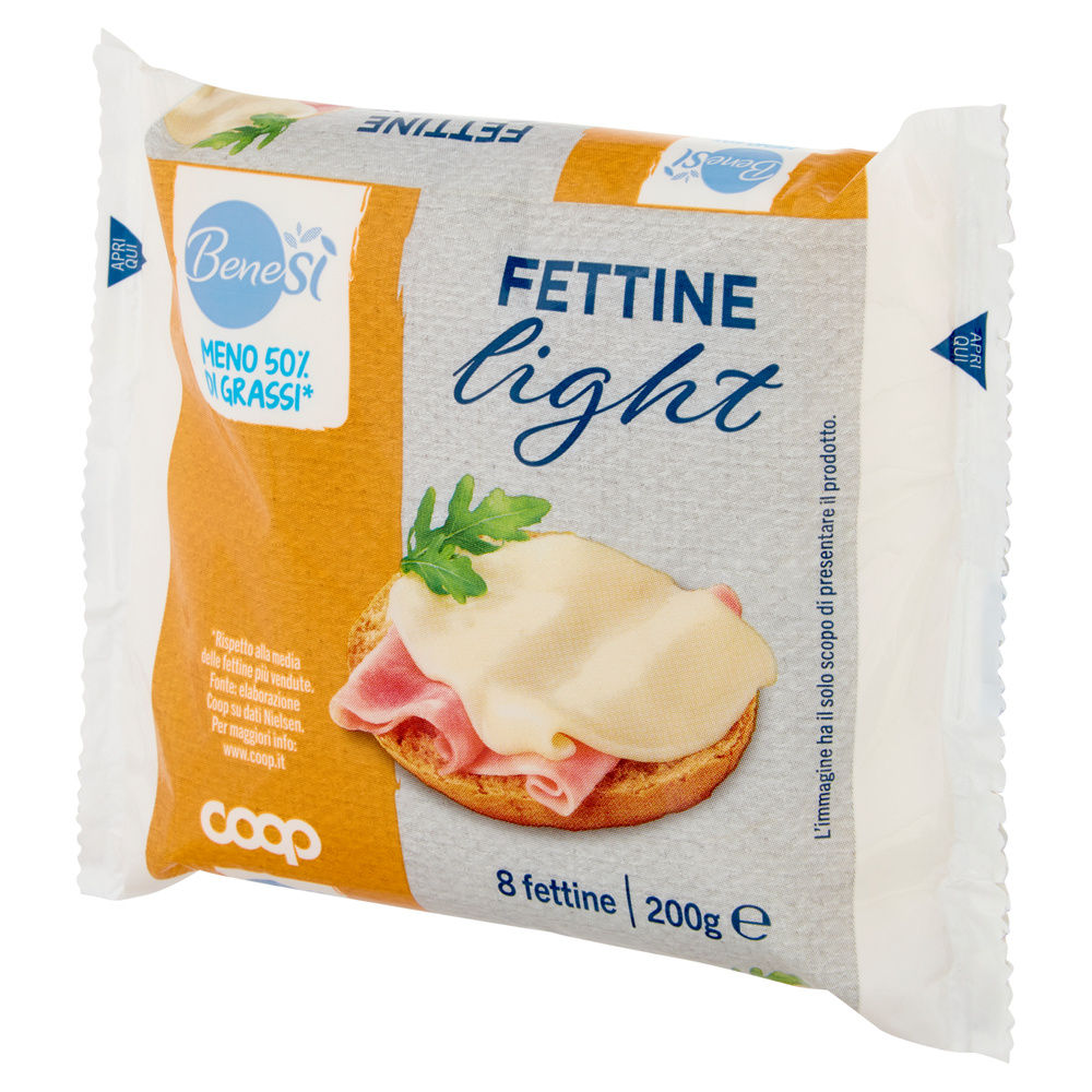 FETTINE DI FORMAGGIO FUSO LIGHT BENE SÌ COOP G 200 - 9