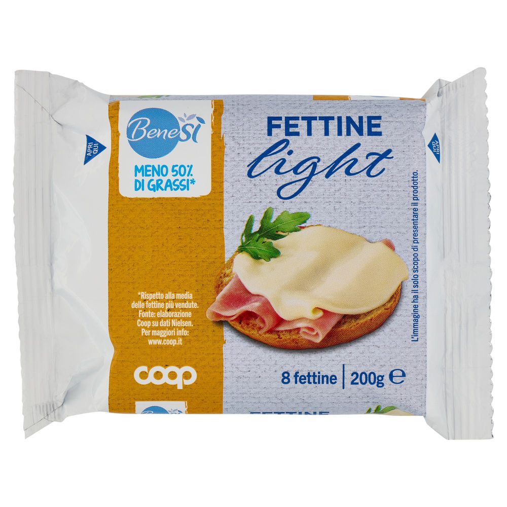 FETTINE DI FORMAGGIO FUSO LIGHT BENE SÌ COOP G 200 - 0