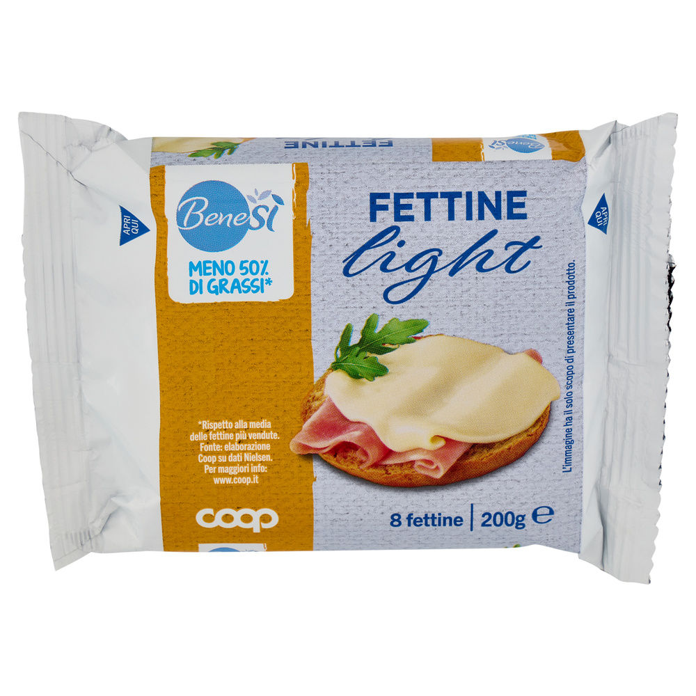FETTINE DI FORMAGGIO FUSO LIGHT BENE SÌ COOP G 200 - 10