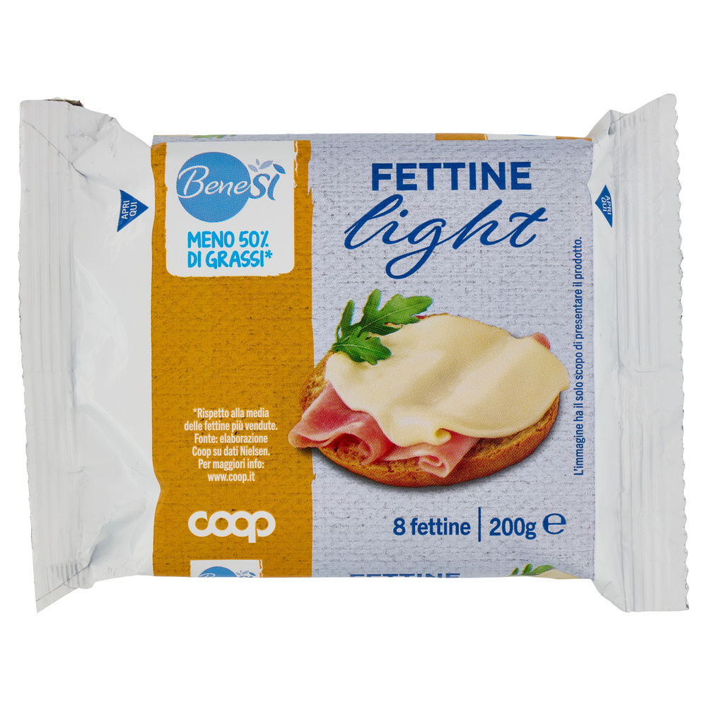 FETTINE DI FORMAGGIO FUSO LIGHT BENE SÌ COOP G 200 - 11