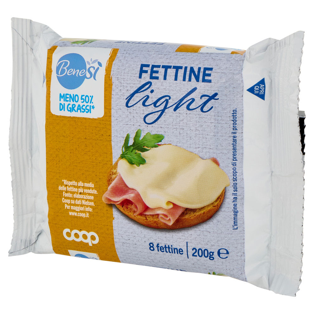 FETTINE DI FORMAGGIO FUSO LIGHT BENE SÌ COOP G 200 - 17